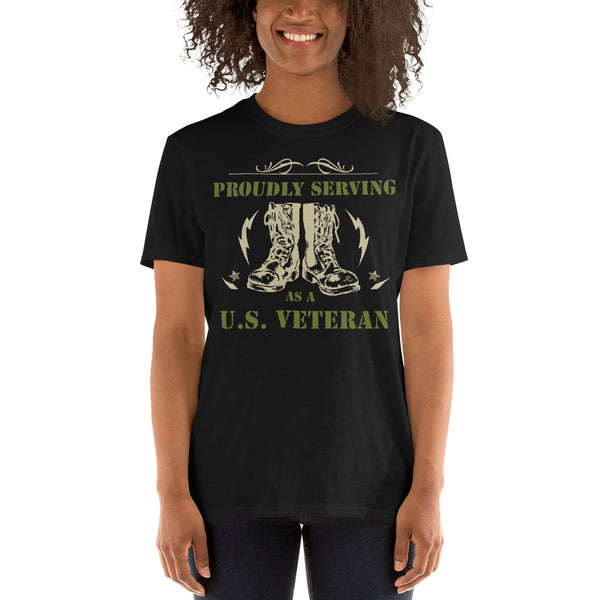 Proudly Serving As A US Veteran Unisex T-Shirt