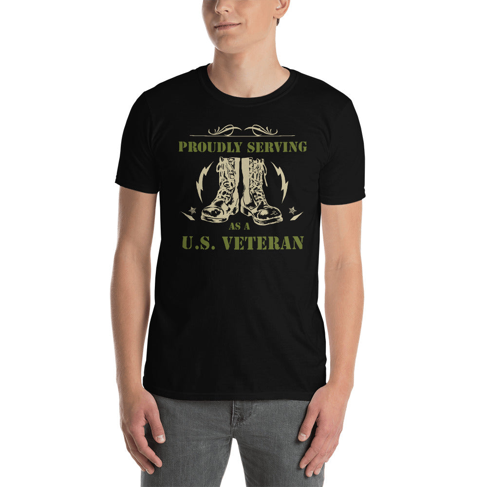 Proudly Serving As A US Veteran Unisex T-Shirt