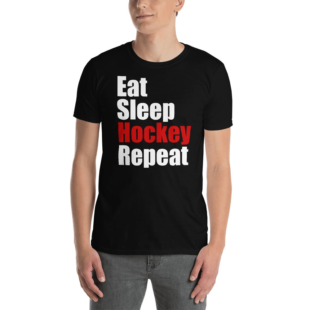 Eat Sleep Hockey Repeat Unisex T-Shirt Secondary image