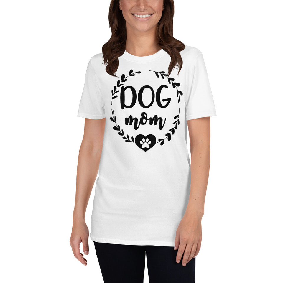 Dog Mom 2 White Unisex T-Shirt