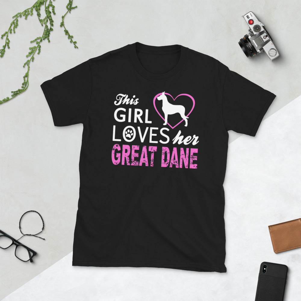 This Girl Loves Her Great Dane Dog Lover Unisex T-Shirt