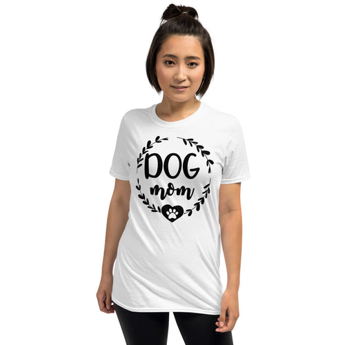 Dog Mom 2 White Unisex T-Shirt