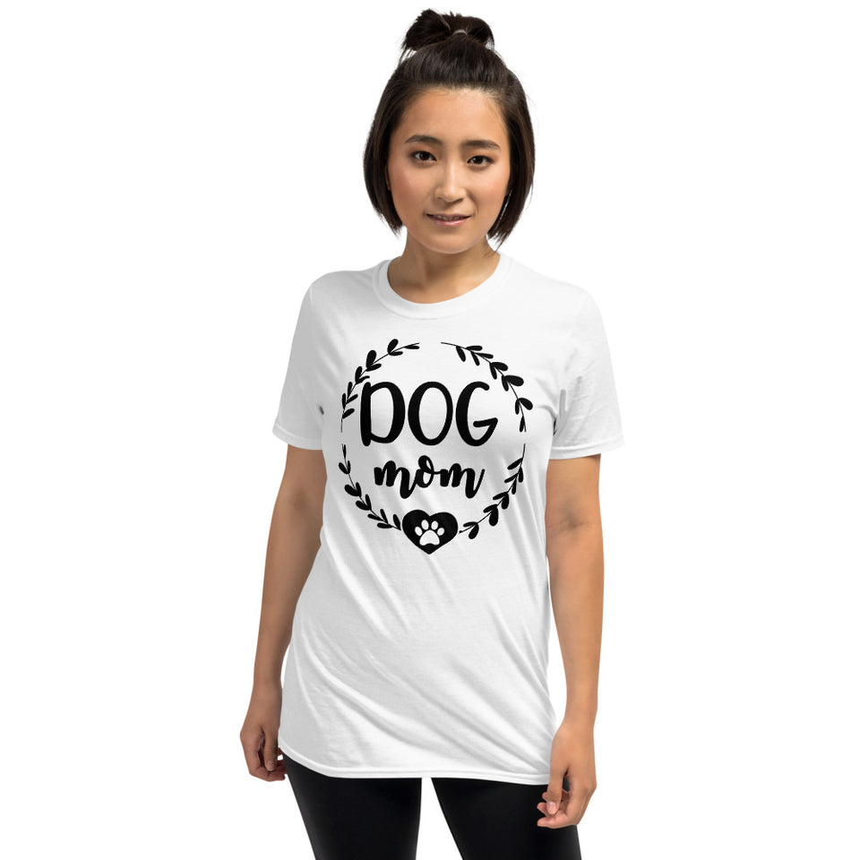 Dog Mom 2 White Unisex T-Shirt