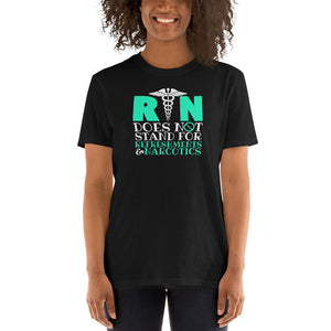 Registered Nurse RN Does Not Stand For Refreshments Narcotics Unisex Superhero Gear