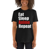 Eat Sleep Anime Repeat Unisex T-Shirt anime weeb senpai waifu anime shirt