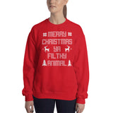 Merry Christmas Ya Filthy Animal Unisex Ugly Xmas Sweater Sweatshirt Merry Christmas Ya Filthy Animal Unisex Ugly Xmas Sweater Sweatshirt