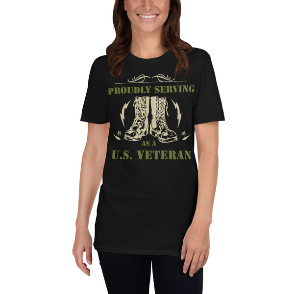 Proudly Serving As A US Veteran Unisex T-Shirt
