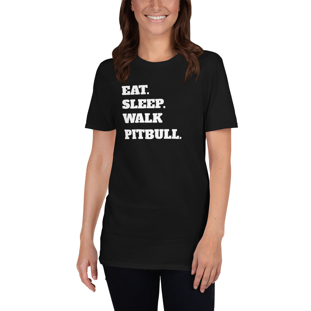 Eat Sleep Walk Pitbull - Pitbull Dog Pitbulls Dogs Unisex T-Shirt Secondary image