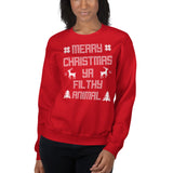 Merry Christmas Ya Filthy Animal Unisex Ugly Xmas Sweater Sweatshirt Merry Christmas Ya Filthy Animal Unisex Ugly Xmas Sweater Sweatshirt
