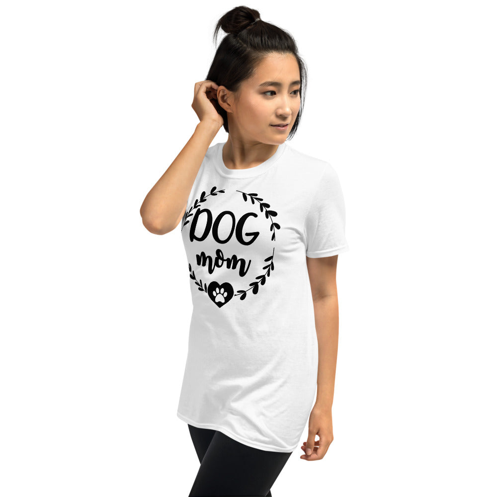Dog Mom 2 White Unisex T-Shirt