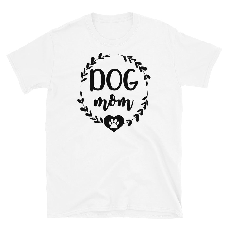 Dog Mom 2 White Unisex T-Shirt