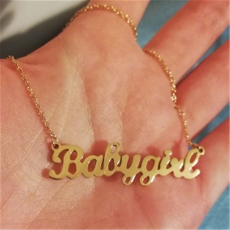 Babygirl Script Choker Necklace