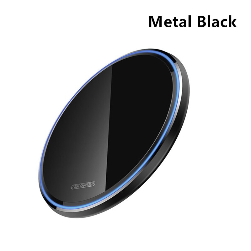 Rock Metal Wireless Charger - Fast Charging for iPhone 8 X XR XS Max Samsung S10 S9 Desktop Wireless Charger Pad