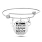Engraved Christian Bible Psalm Stainless Steel Bracelet Bangle With Cross Heart Charms