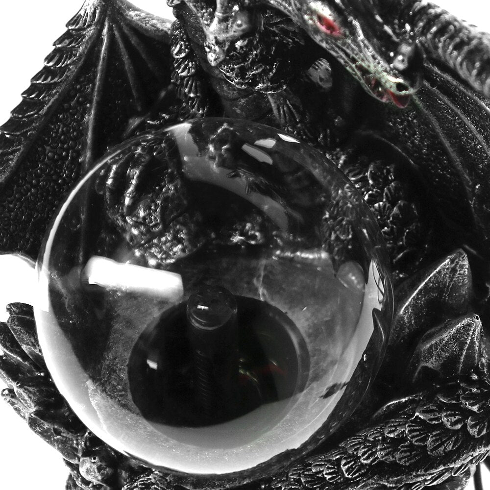 Fantasy Dark Dragon Plasma Ball Figurine