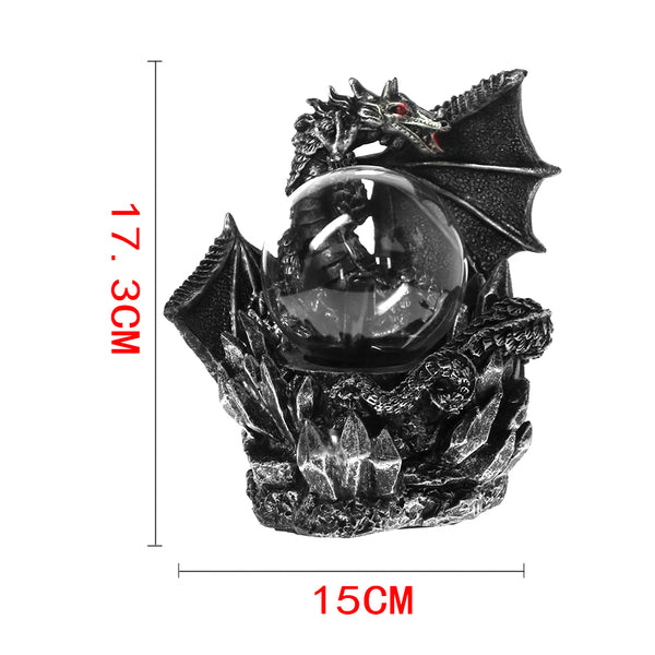 Fantasy Dark Dragon Plasma Ball Figurine