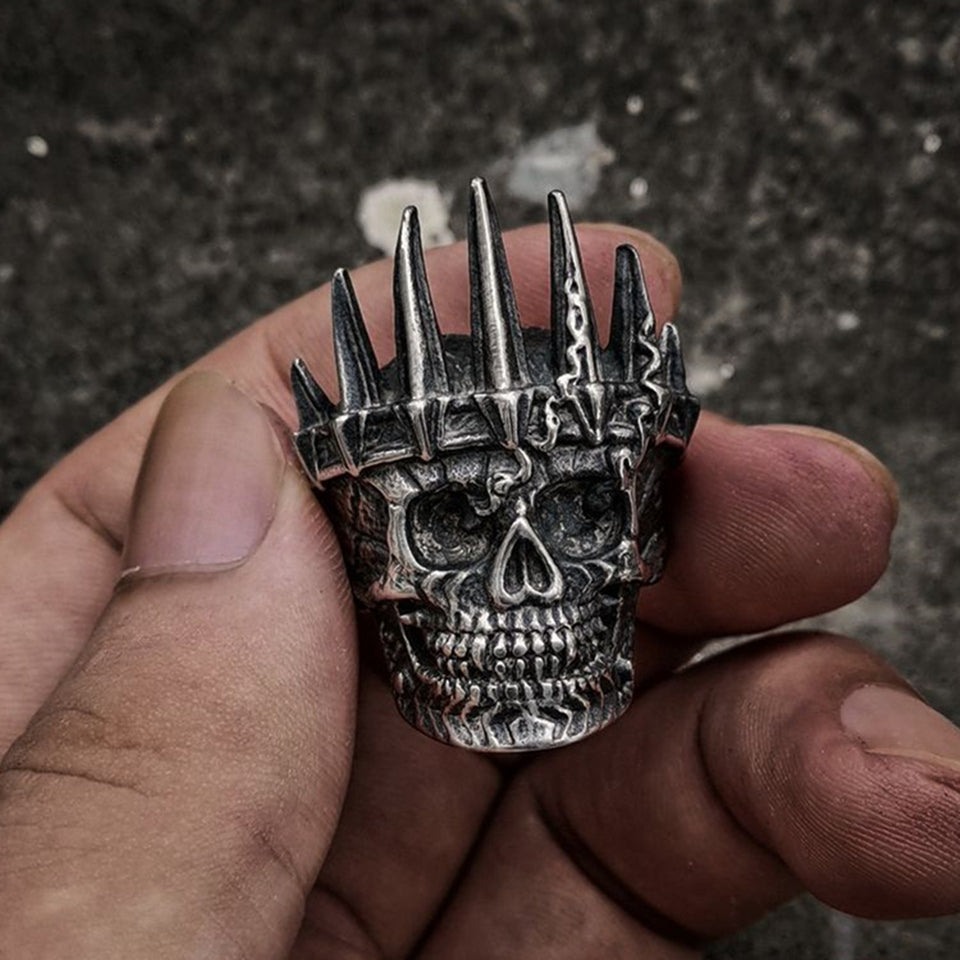 Skull crown rings on sale