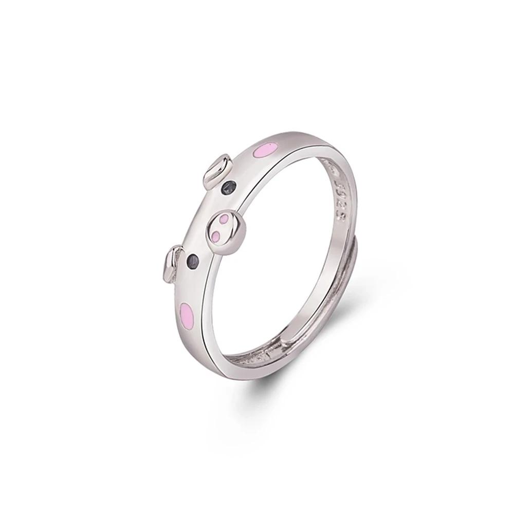 silver pig ring Main image
