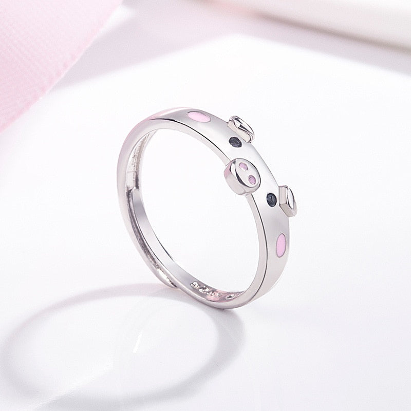 silver pig ring