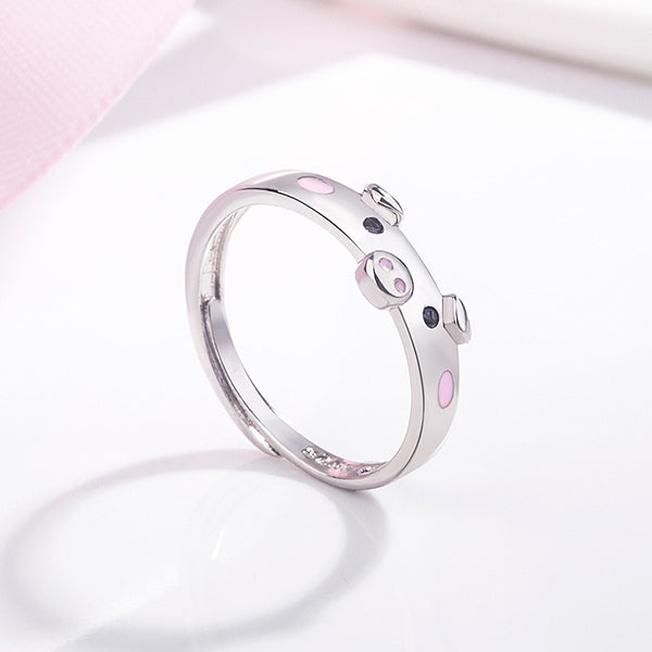 silver pig ring