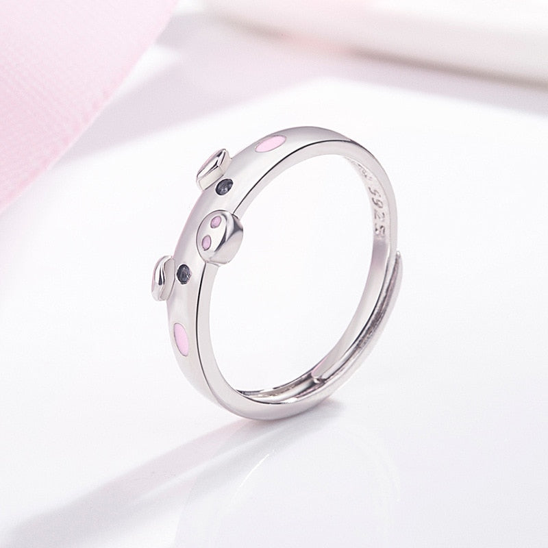 silver pig ring