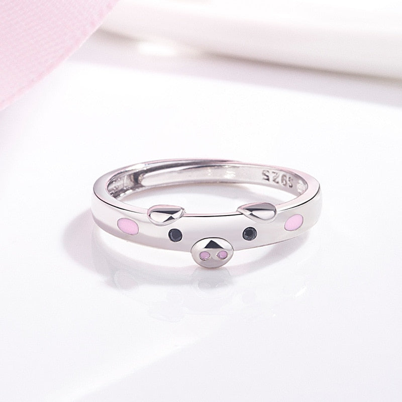 silver pig ring
