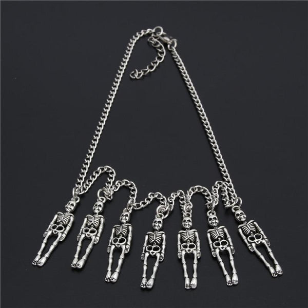 skeleton necklace mens skull necklace
