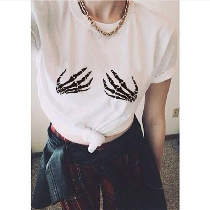 Women's Skeleton Hands T-Shirt