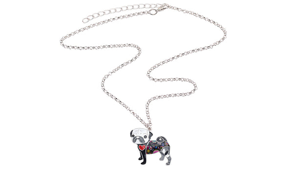 Pug Enamel Necklace
