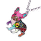 Frenchie French Bulldog Enamel Necklace