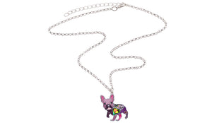 Frenchie French Bulldog Enamel Necklace Frenchie French Bulldog Enamel Necklace