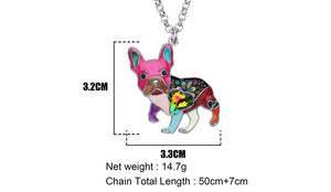 Frenchie French Bulldog Enamel Necklace Frenchie French Bulldog Enamel Necklace