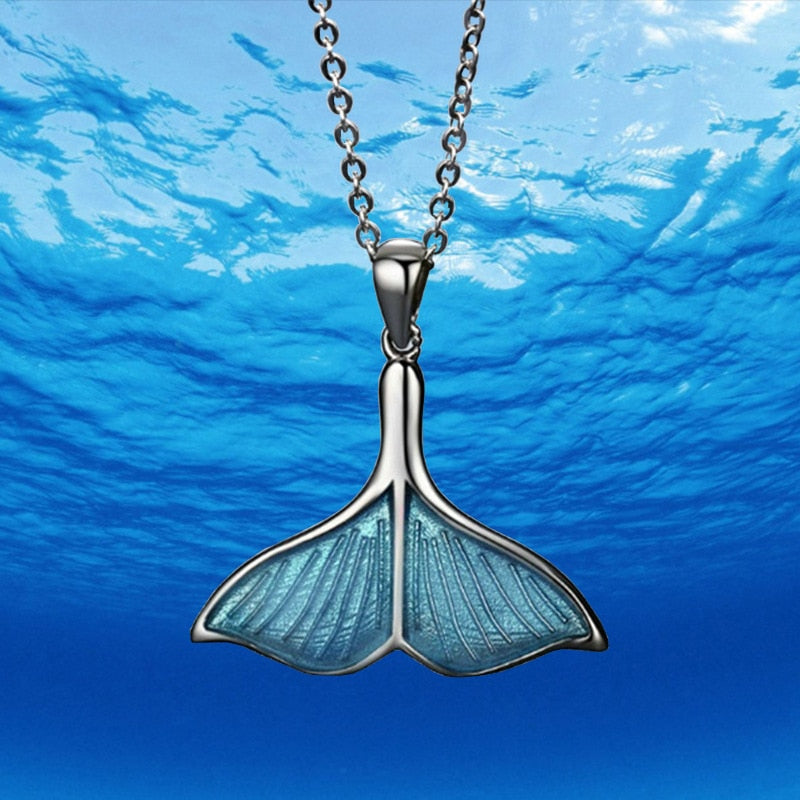 mermaid necklace mermaid tail necklace mermaid pendant necklace