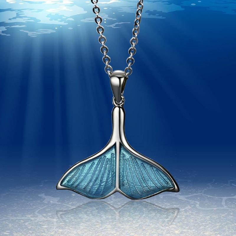 mermaid necklace mermaid tail necklace mermaid pendant necklace