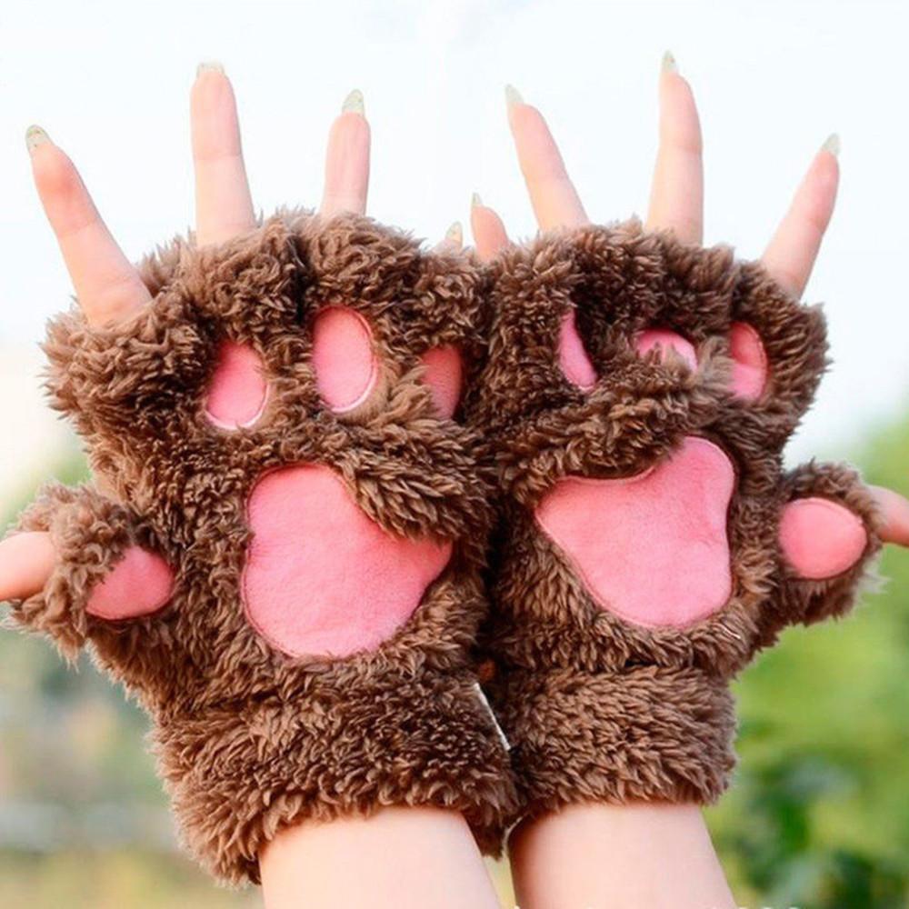 paw mittens fingerless paw gloves cat paw mittens