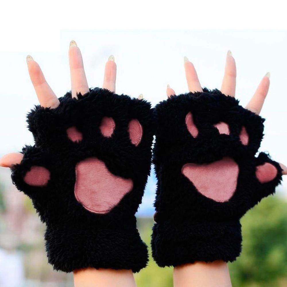 paw mittens fingerless paw gloves cat paw mittens