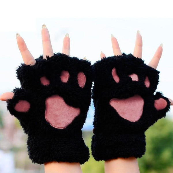 paw mittens fingerless paw gloves cat paw mittens