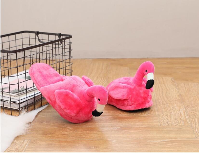 Fluffy Flamingo Slippers