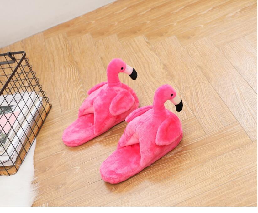 Fluffy Flamingo Slippers