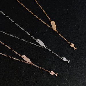 Wine Lover Pendant Necklace wine necklace wine glass necklace wine bottle necklace wine bottle and glass necklace wine glass necklace jewelry wine pouring necklace pouring wine necklace wine molecule necklace