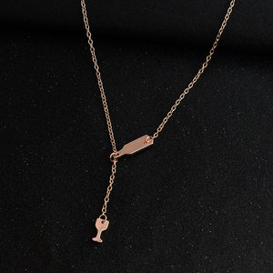Wine Lover Pendant Necklace wine necklace wine glass necklace wine bottle necklace wine bottle and glass necklace wine glass necklace jewelry wine pouring necklace pouring wine necklace wine molecule necklace