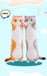 Kawaii Cute Cat Long Plush Pillow cat plush cat stuffed animals stuffed cat stuffed cat toy