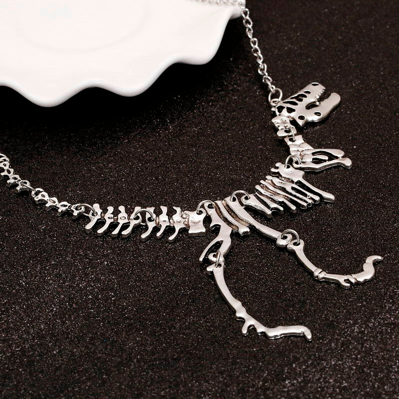 dinosaur necklace t rex necklace dinosaur skeleton necklace