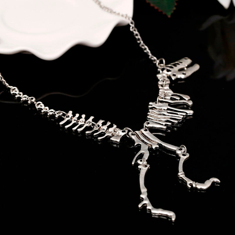 dinosaur necklace t rex necklace dinosaur skeleton necklace