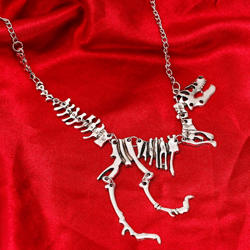 dinosaur necklace t rex necklace dinosaur skeleton necklace