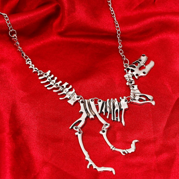 dinosaur necklace t rex necklace dinosaur skeleton necklace