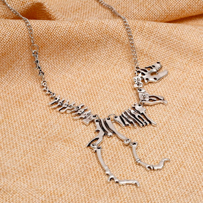 dinosaur necklace t rex necklace dinosaur skeleton necklace