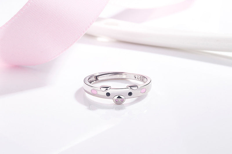 silver pig ring