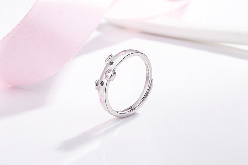 silver pig ring
