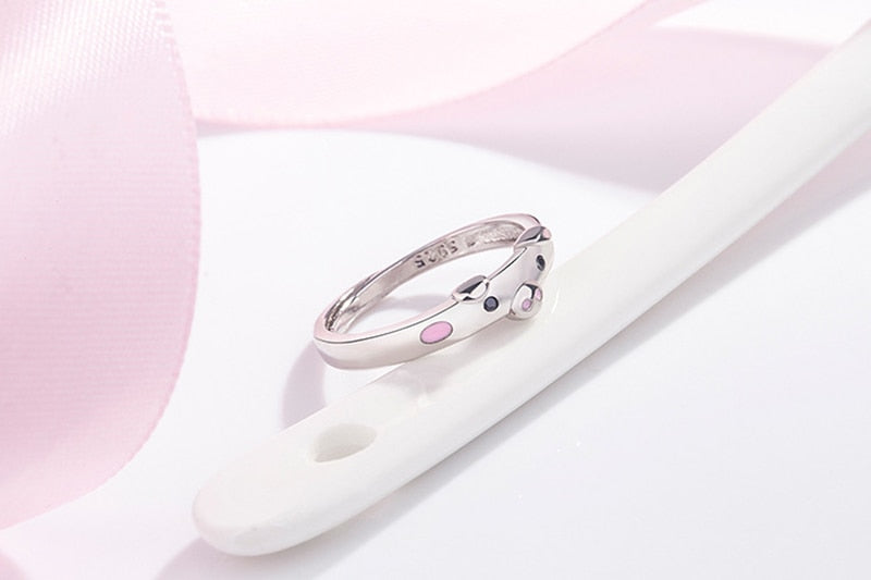 silver pig ring